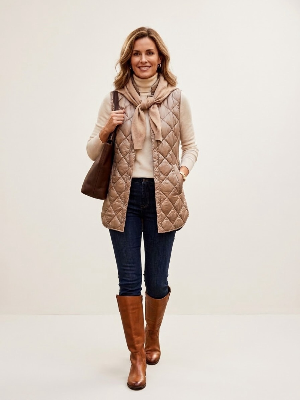 Ilse Jacobsen quilted long vest Scandinavian Nordic minimalist
